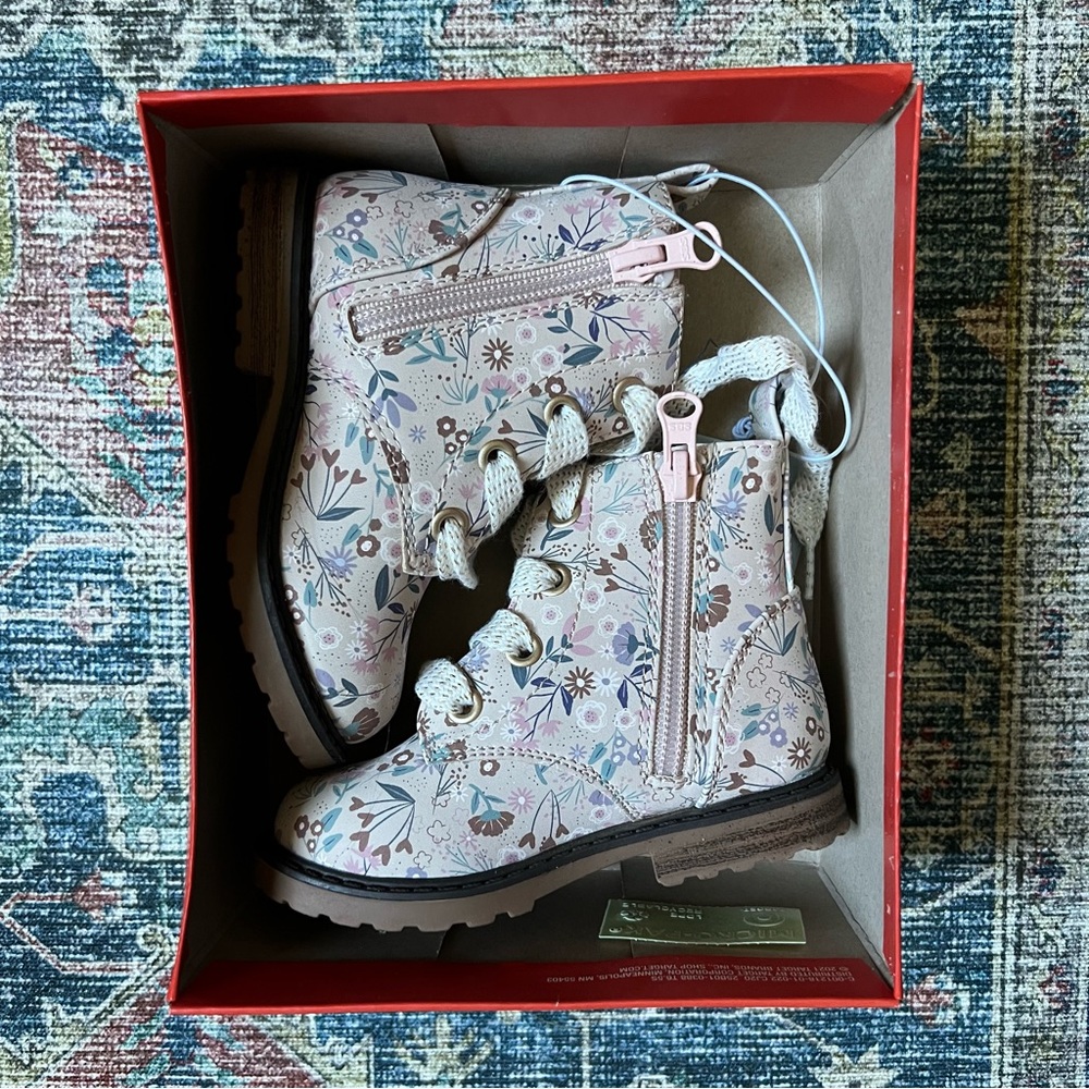 Toddler floral boots
